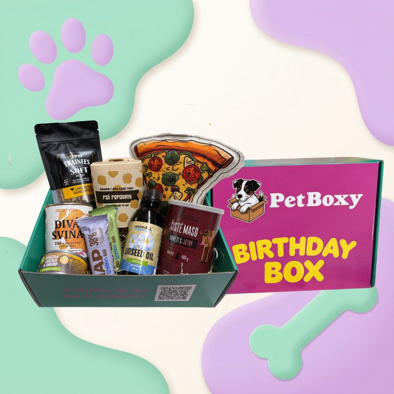 BIRTHDAY BOX -dárkový balíček pro psa k narozeninám